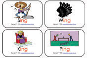 ESL Phonics World | Ng Ending Mini Flashcards