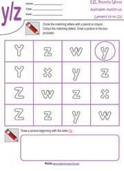 esl phonics world uppercase and lowercase letter worksheets