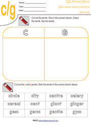 esl phonics world soft letter c and g worksheets