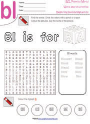 wr' Words phonics word and picture matching worksheet